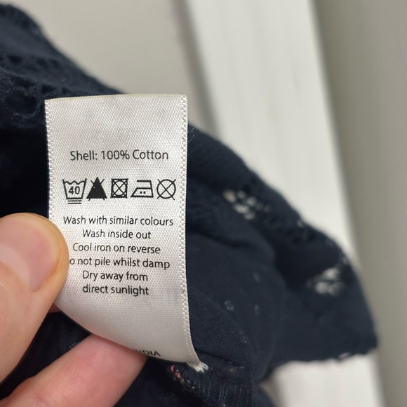 Frock & Frill Embroidered Katerina Midi Dress in Navy Polka Dot - Size US 4 - Picture 6 of 6